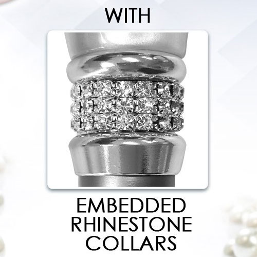 オシャレな黒と白のペイズリー模様の杖・ステッキ